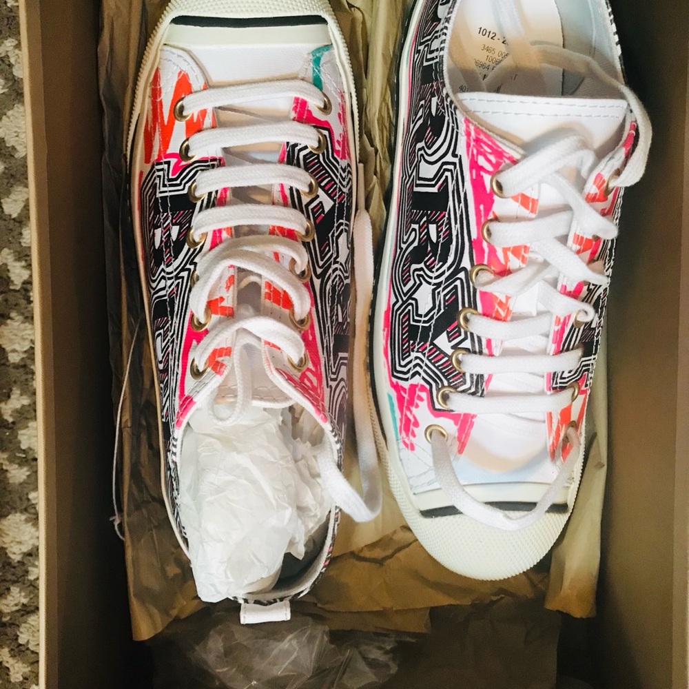 Burberry Colorful Graphic Graffiti Sneakers
